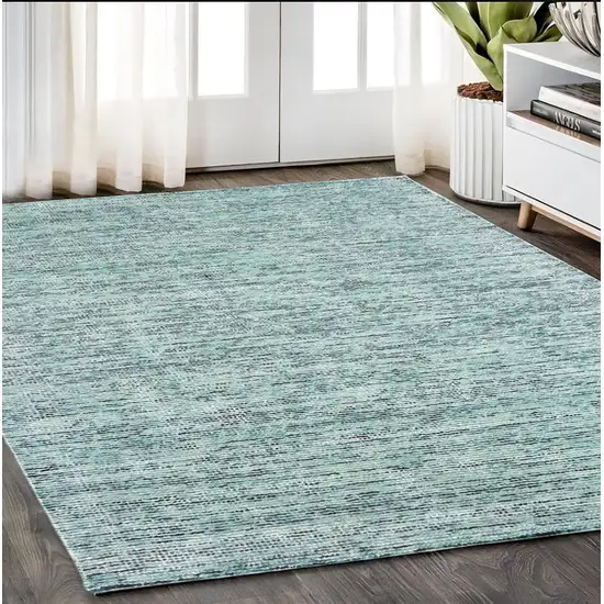 Blue And Teal Hand Tufted Area Rug Photo 1