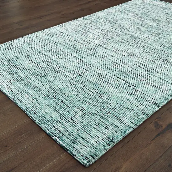 Blue And Teal Hand Tufted Area Rug Photo 7