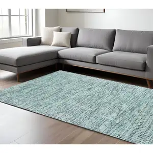 Photo of Blue And Teal Hand Tufted Area Rug