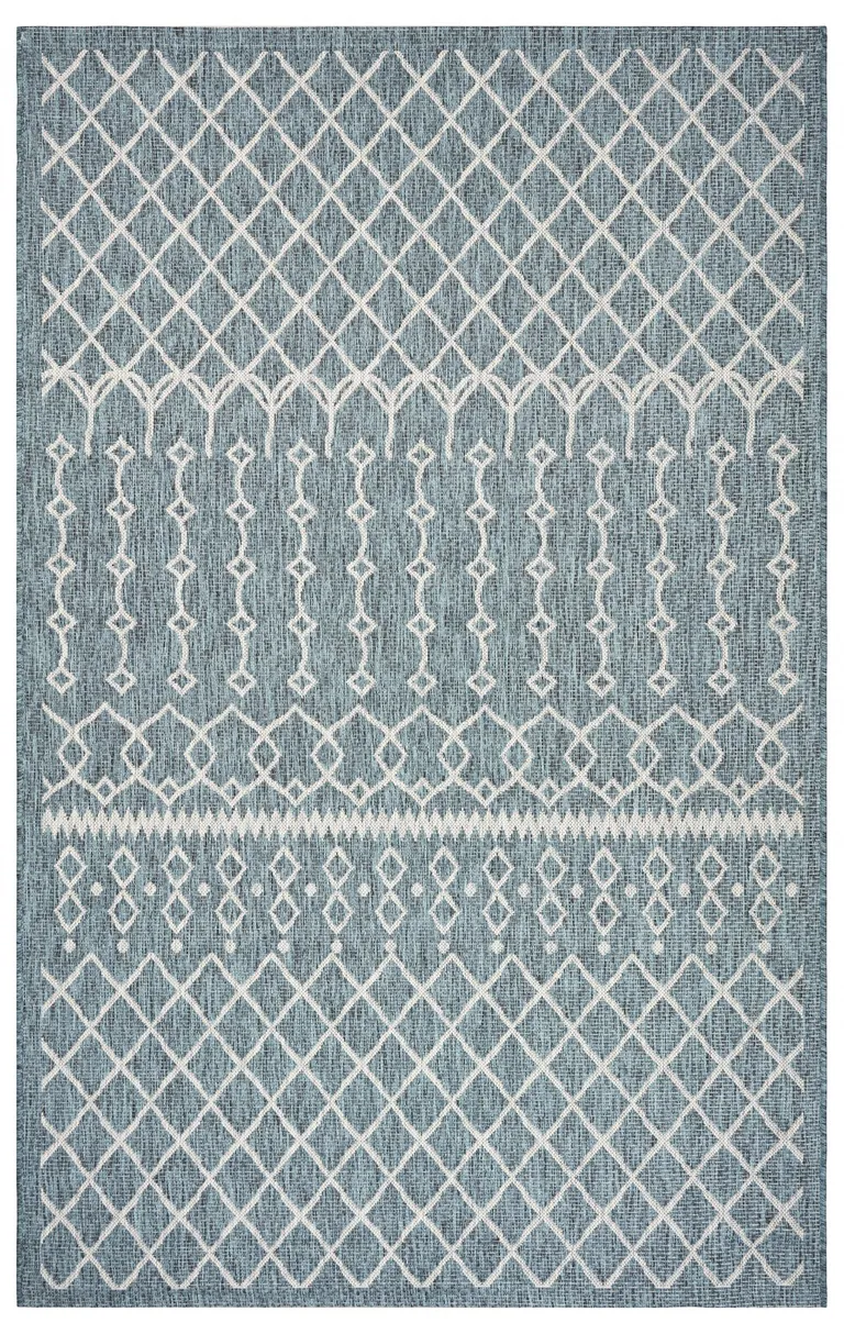 Blue Array Indoor Outdoor Area Rug Photo 1