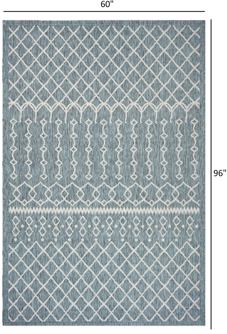 Blue Array Indoor Outdoor Area Rug Photo 5