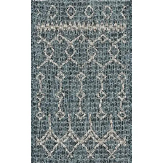 Blue Array Indoor Outdoor Scatter Rug Photo 1