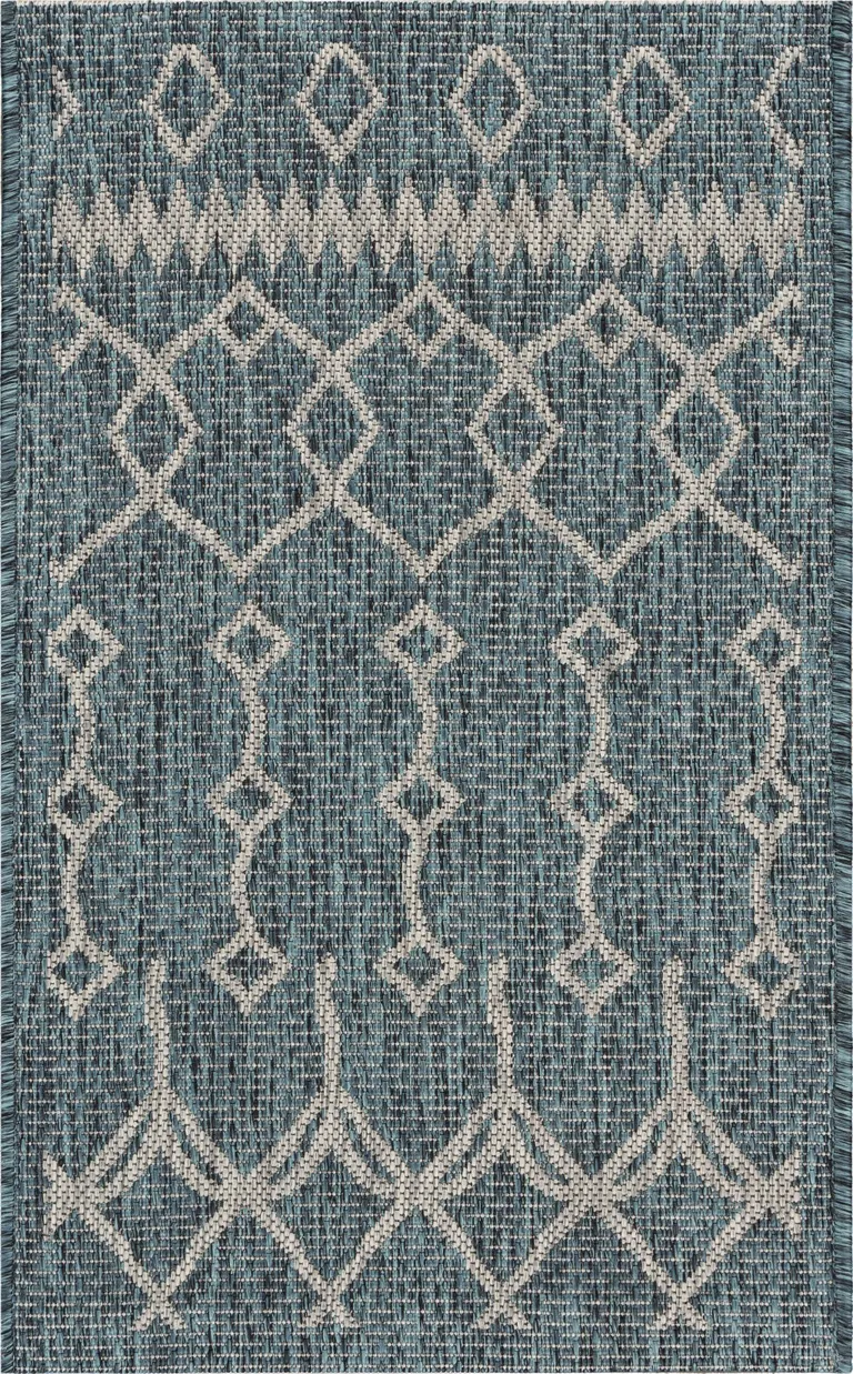 Blue Array Indoor Outdoor Scatter Rug Photo 1