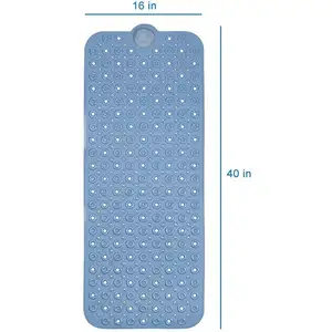 Photo of Blue Bubbles Drain Hole Bathrub Mat