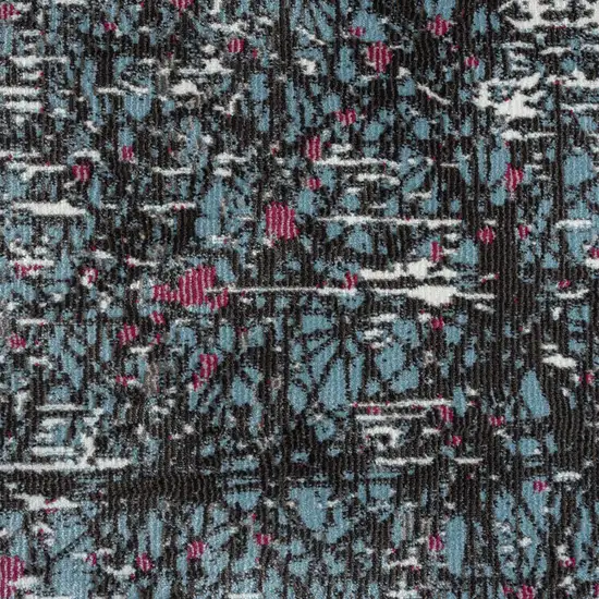 Blue Chaotic Strokes Area Rug Photo 2