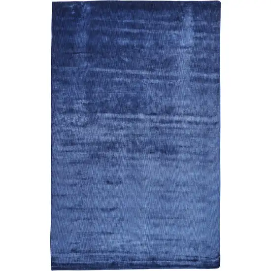 Blue Chevron Hand Woven Area Rug Photo 1