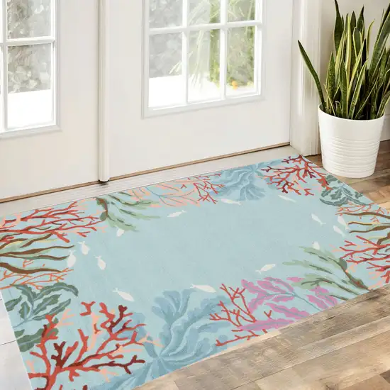 Blue Coral Reef Area Rug Photo 2