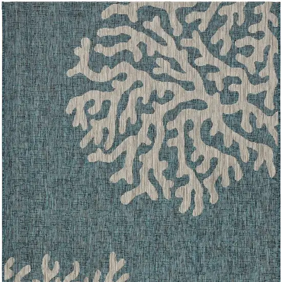 Blue Coral Reef Indoor Outdoor Area Rug Photo 10