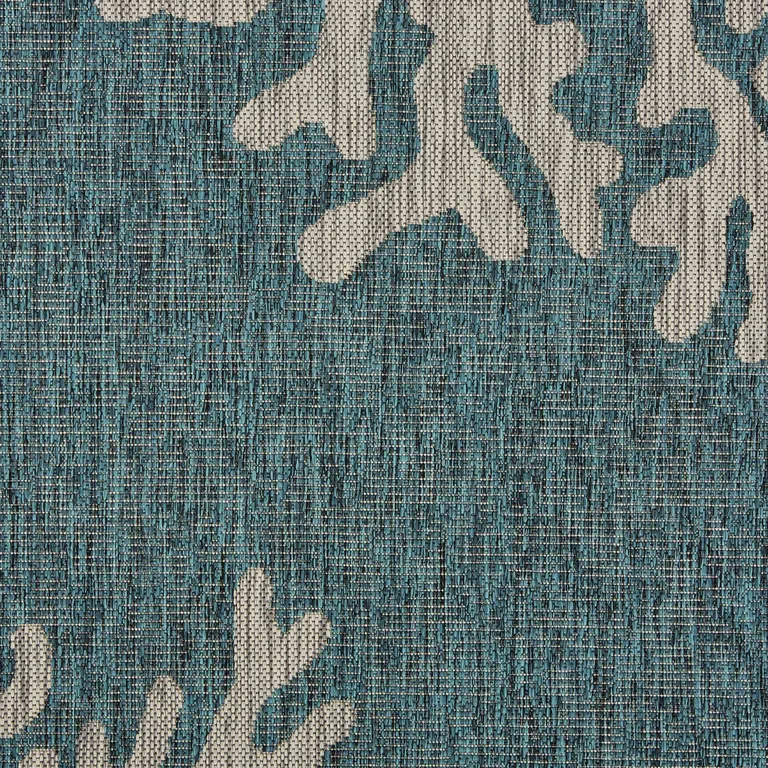 Blue Coral Reef Indoor Outdoor Area Rug Photo 2