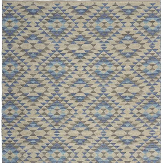 Blue Decorative Lattice Area Rug Photo 5