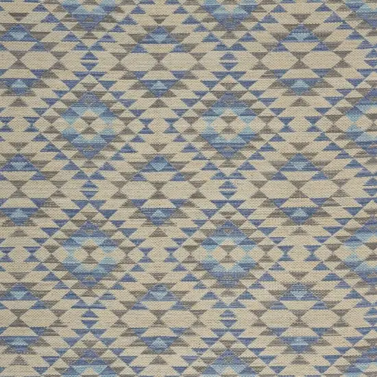 Blue Decorative Lattice Area Rug Photo 4