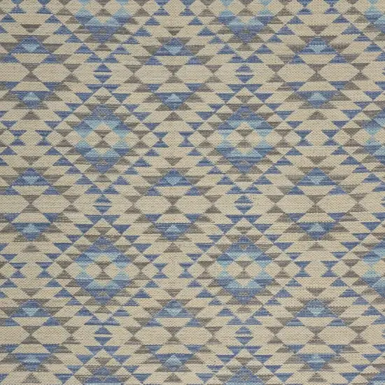 Blue Decorative Lattice Area Rug Photo 4