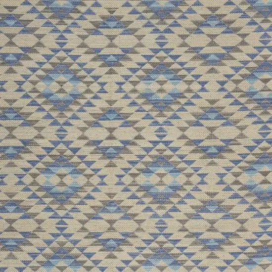 Blue Decorative Lattice Area Rug Photo 4