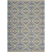 Photo of Blue Decorative Lattice Area Rug