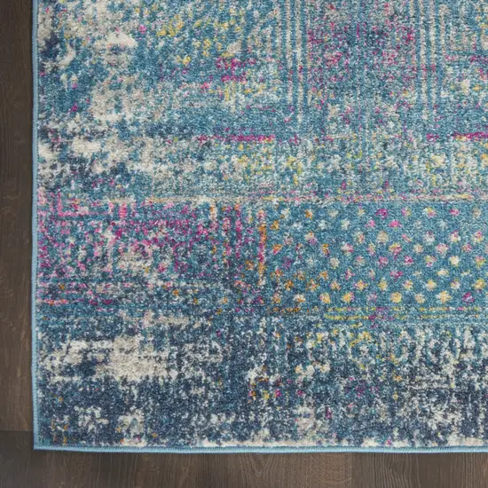 Blue Southwestern Power Loom Area Rug Photo 2