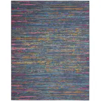 Photo of Blue Distressed Striations Area Rug