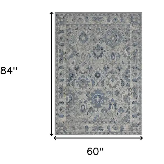 Blue Floral Area Rug Photo 9