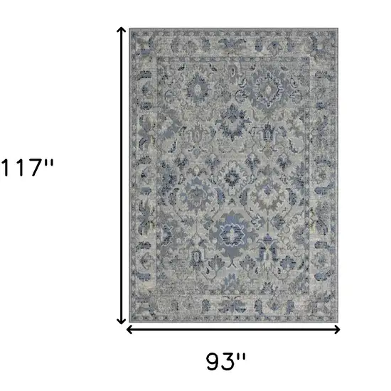 Blue Floral Area Rug Photo 9