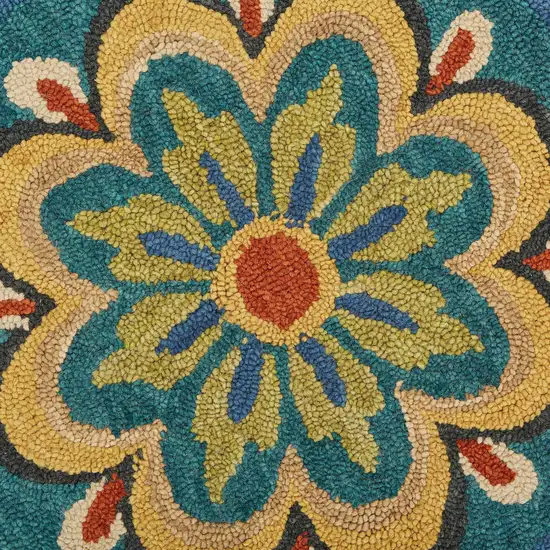 Blue Floral Mandala Area Rug Photo 2