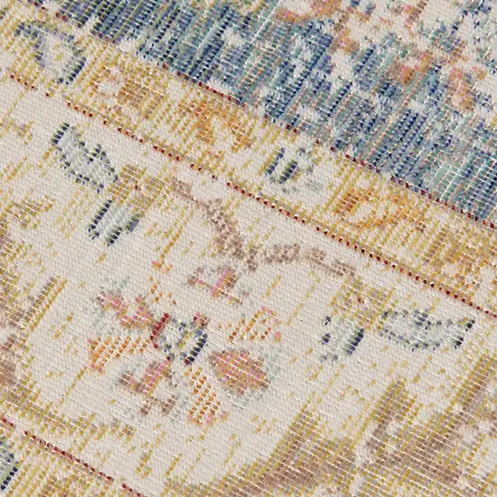 Blue Floral Power Loom Area Rug Photo 6