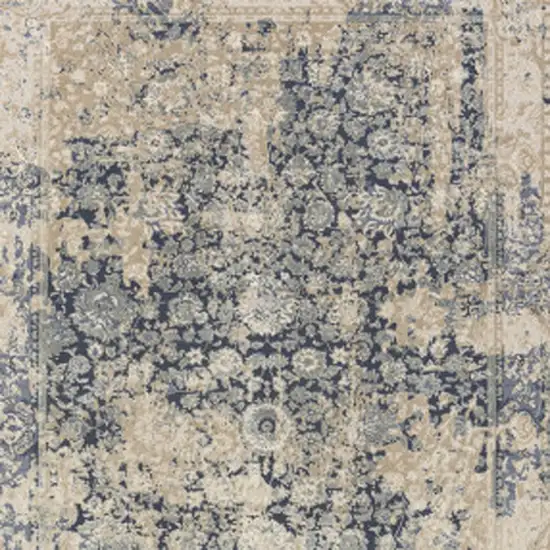 Blue Floral Runner Rug Photo 6