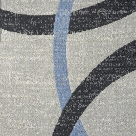 Blue Geometric Area Rug Photo 9