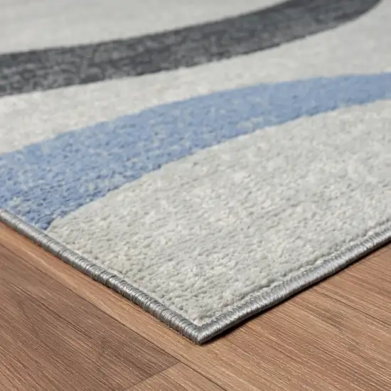 Blue Geometric Area Rug Photo 4