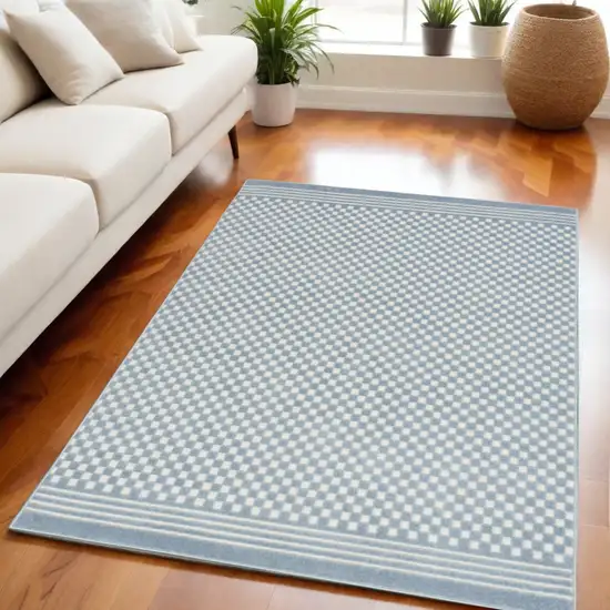 Blue Geometric Area Rug Photo 1