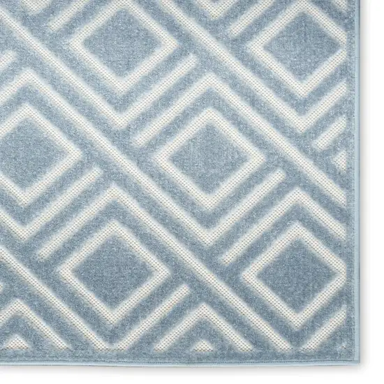 Blue Geometric Area Rug Photo 6