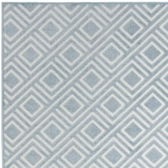 Blue Geometric Area Rug Photo 7