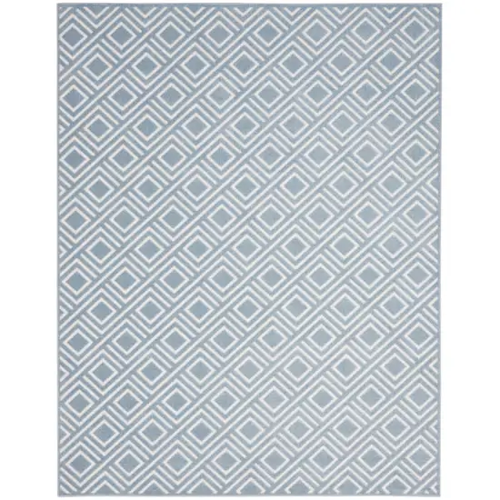 Blue Geometric Area Rug Photo 2