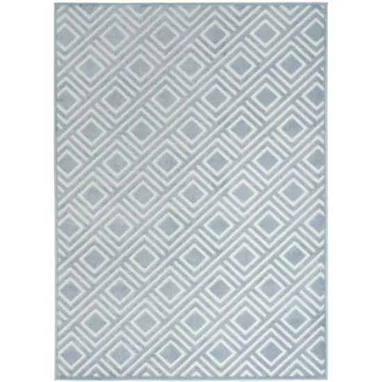 Blue Geometric Area Rug Photo 2