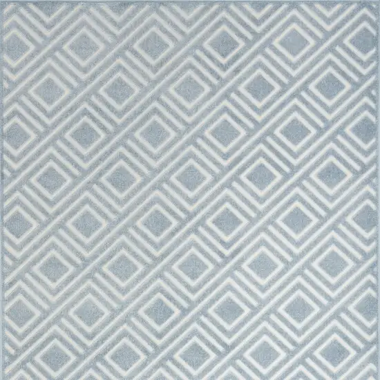 Blue Geometric Area Rug Photo 9