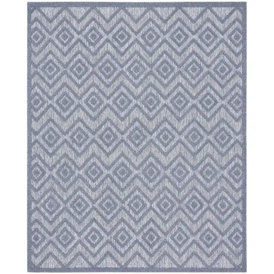 Blue Geometric Flatweave Area Rug Photo 1