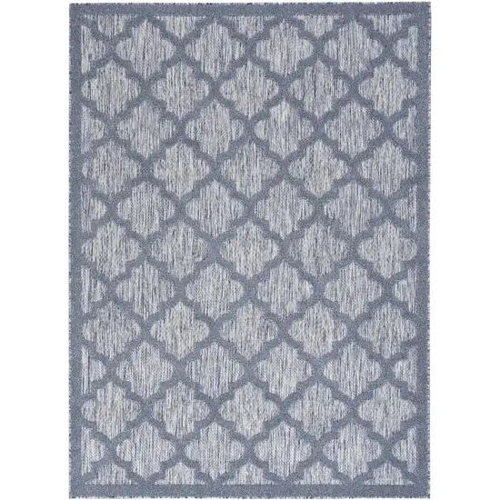 Blue Geometric Flatweave Area Rug Photo 1