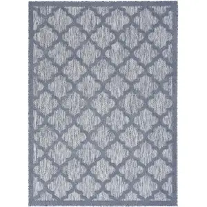 Photo of Blue Geometric Flatweave Area Rug