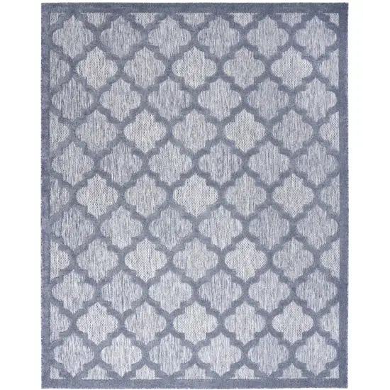 Blue Geometric Flatweave Area Rug Photo 1