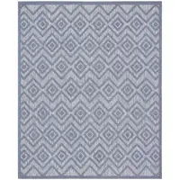 Photo of Blue Geometric Flatweave Area Rug