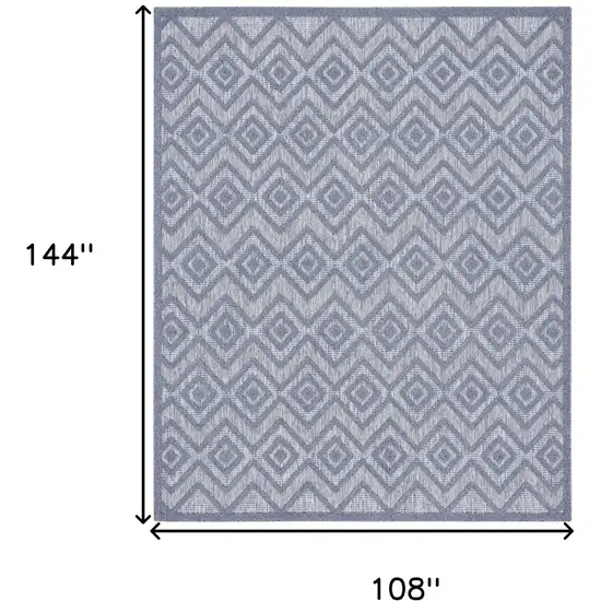 Blue Geometric Flatweave Area Rug Photo 7