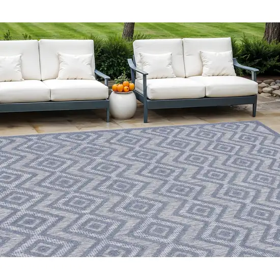 Denim Blue Indoor Outdoor Area Rug Photo 1