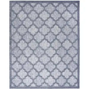 Photo of Blue Geometric Flatweave Area Rug