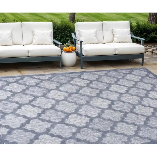 Denim Blue Indoor Outdoor Area Rug Photo 1