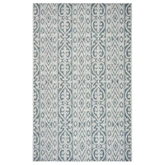 Blue Geometric Indoor Outdoor Area Rug Photo 7