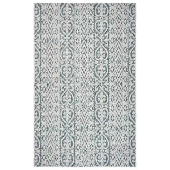 Blue Geometric Indoor Outdoor Area Rug Photo 1