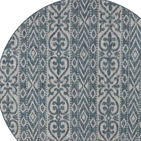 Blue And Gray Indoor Outdoor Area Rug Photo 4