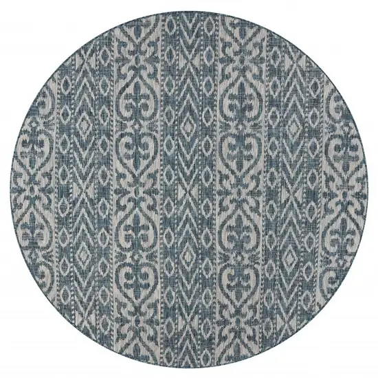 Blue And Gray Indoor Outdoor Area Rug Photo 5