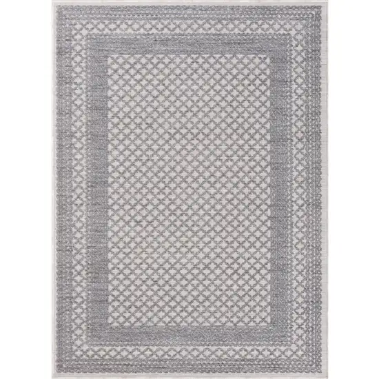 Blue Geometric Indoor Outdoor Area Rug Photo 1