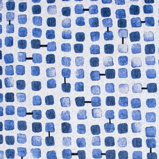 Blue Geometric Non Skid Area Rug Photo 6