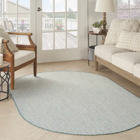 Blue Geometric Power Loom Area Rug Photo 3