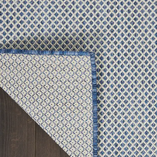 Blue Geometric Power Loom Area Rug Photo 2